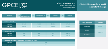 GPCE Perth 2024 Pricing